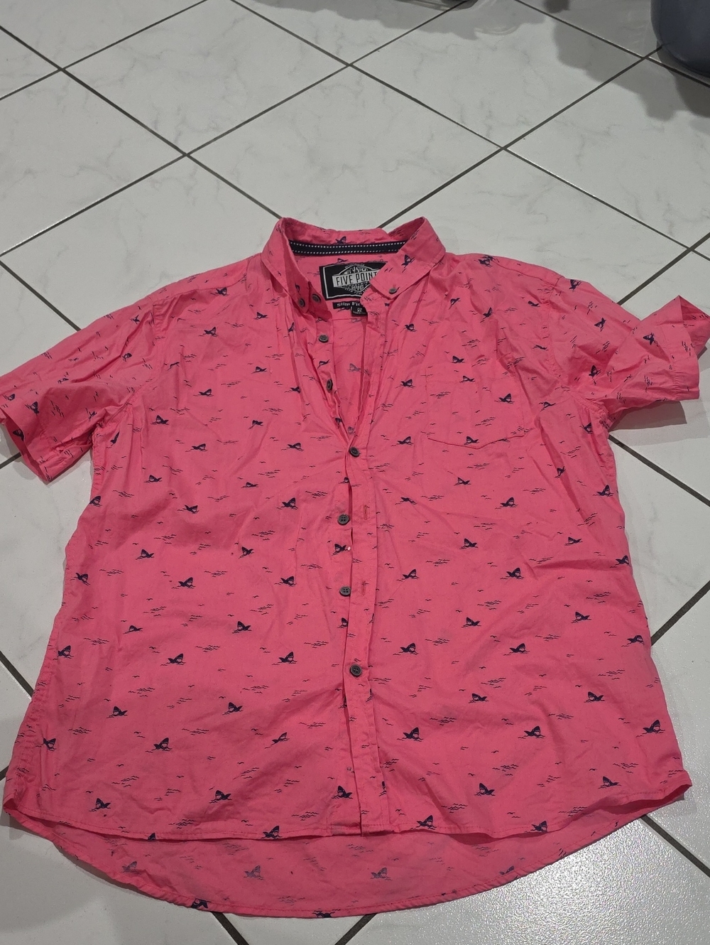 Shark Short-Sleeve Button-Up Shirt